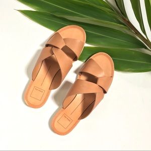 Dolce Vita Leather Slide Sandals Derby Criscross